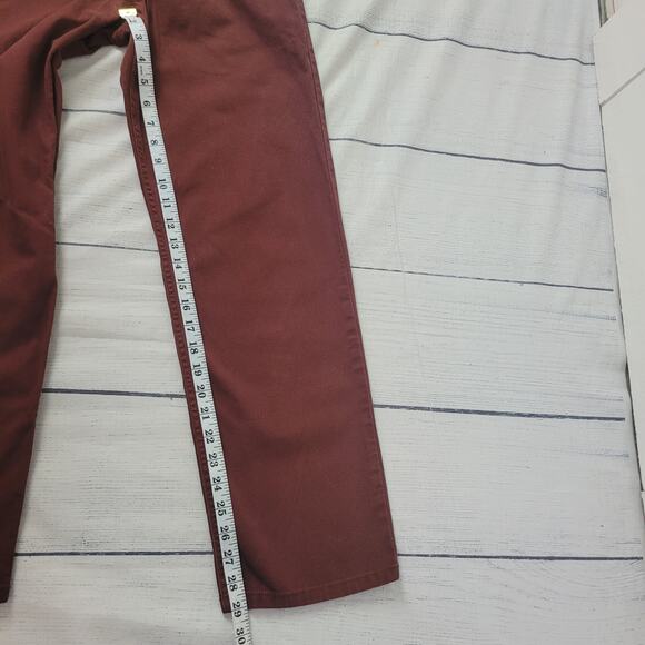 Carhartt Size 28x30 Rugged Flex Canvas Work Pants Dark Maroon Utility - Picture 4 of 9